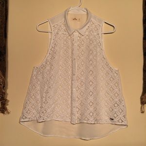 Hollister L Ladies top. White